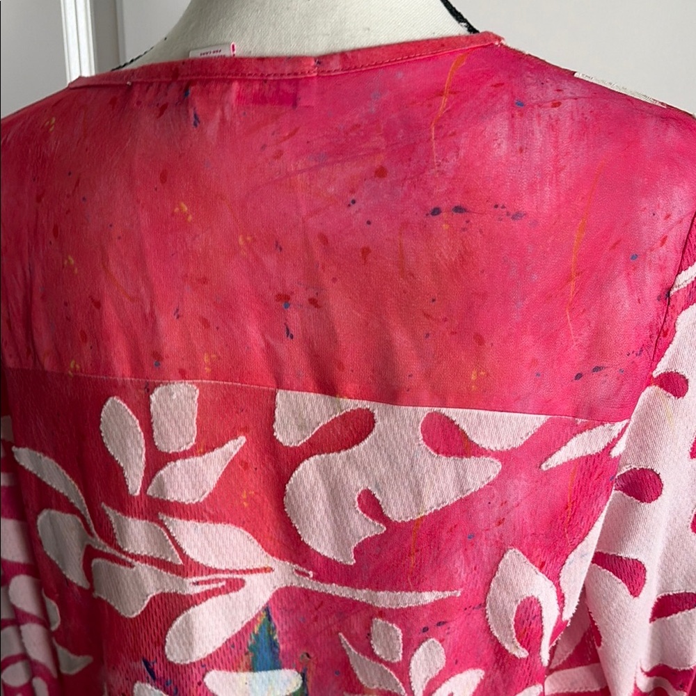 Leoma Lovegrove Women's Pink Floral Print Tunic Top - Picture 8 of 15